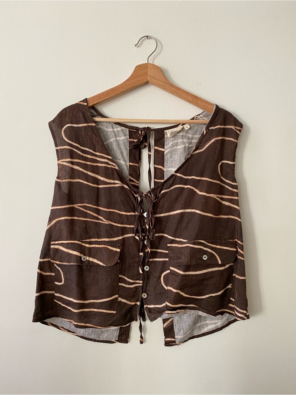 Marlii Linen Smock Top Earth | VRG GRL